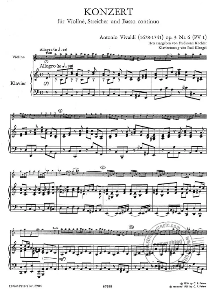 concierto vivaldi violin - Cuál era el apodo de Vivaldi