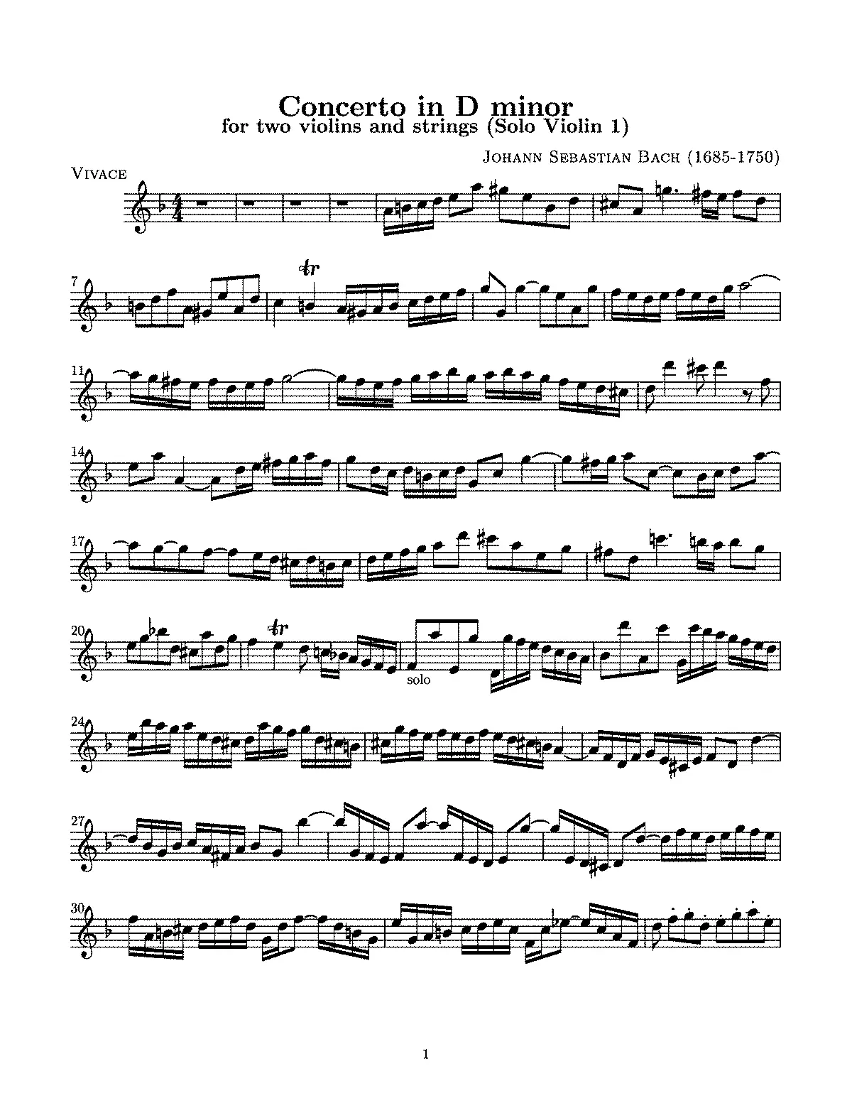 concierto para dos violines bach imslp - Did Bach compose concerto