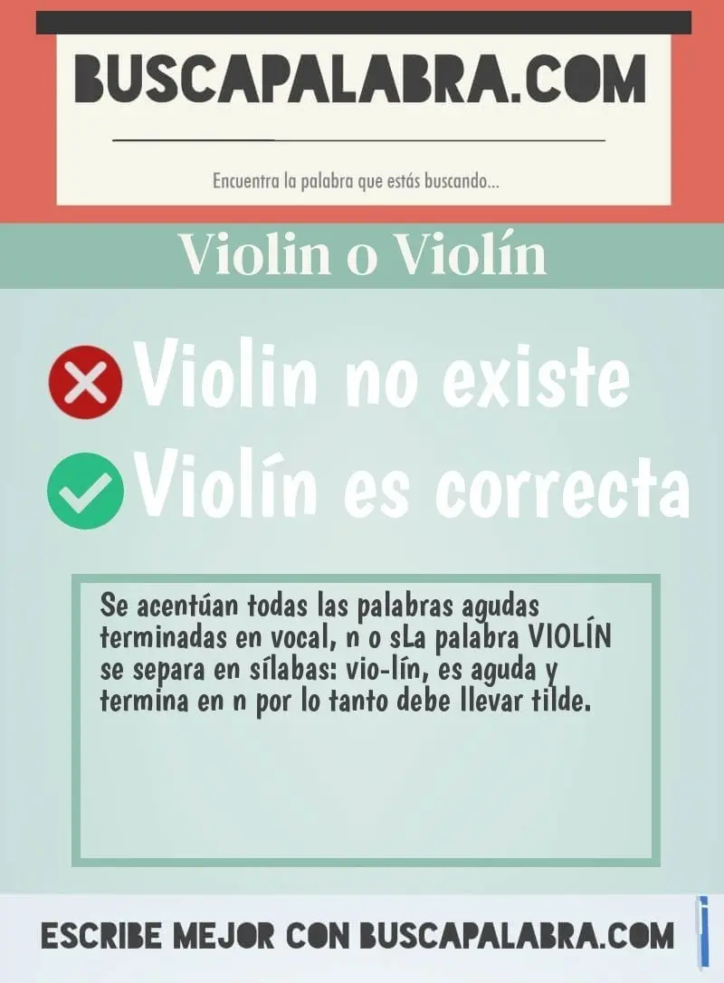 violin lleva tilde - Dónde lleva el acento la palabra ahínco