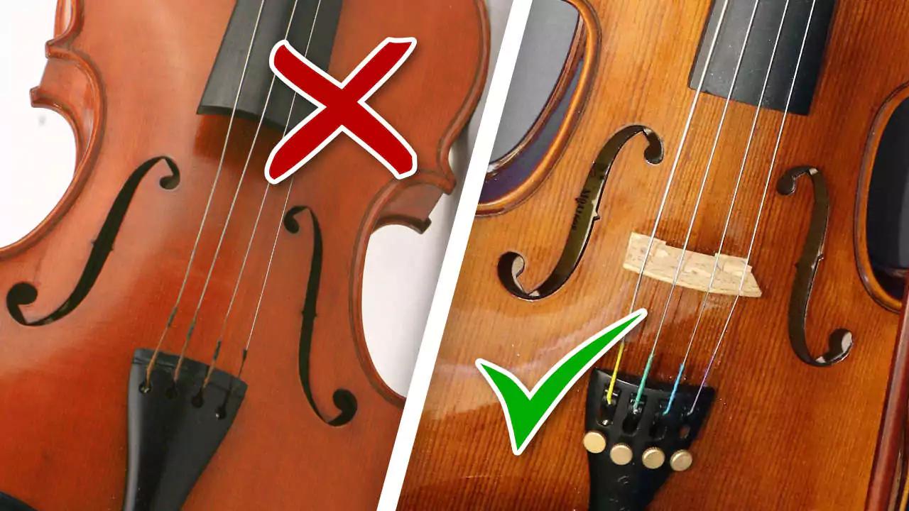 violin bridge setup - How far apart should violin strings be on the bridge