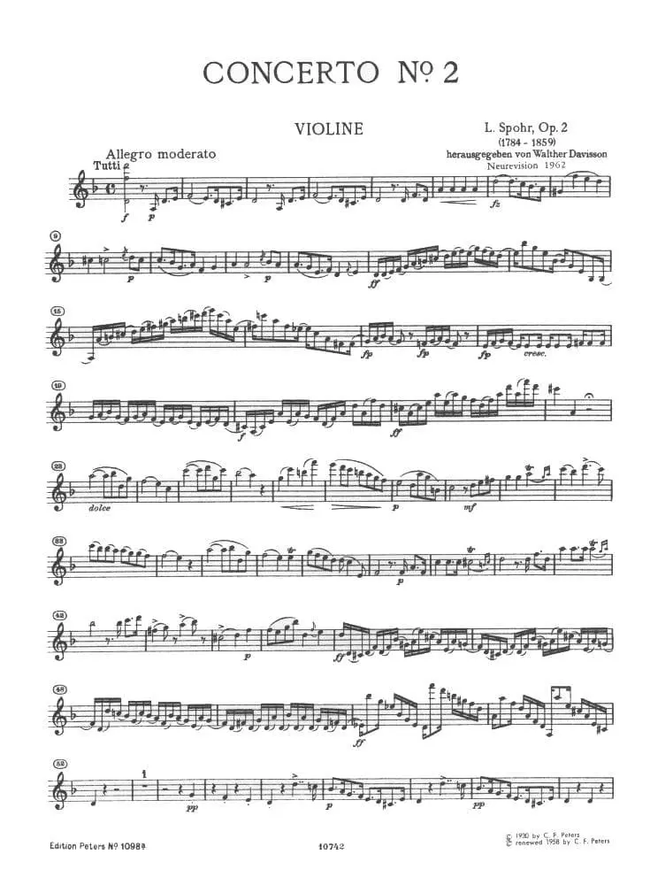 spohr violin concerto - How many violin concertos did Spohr write