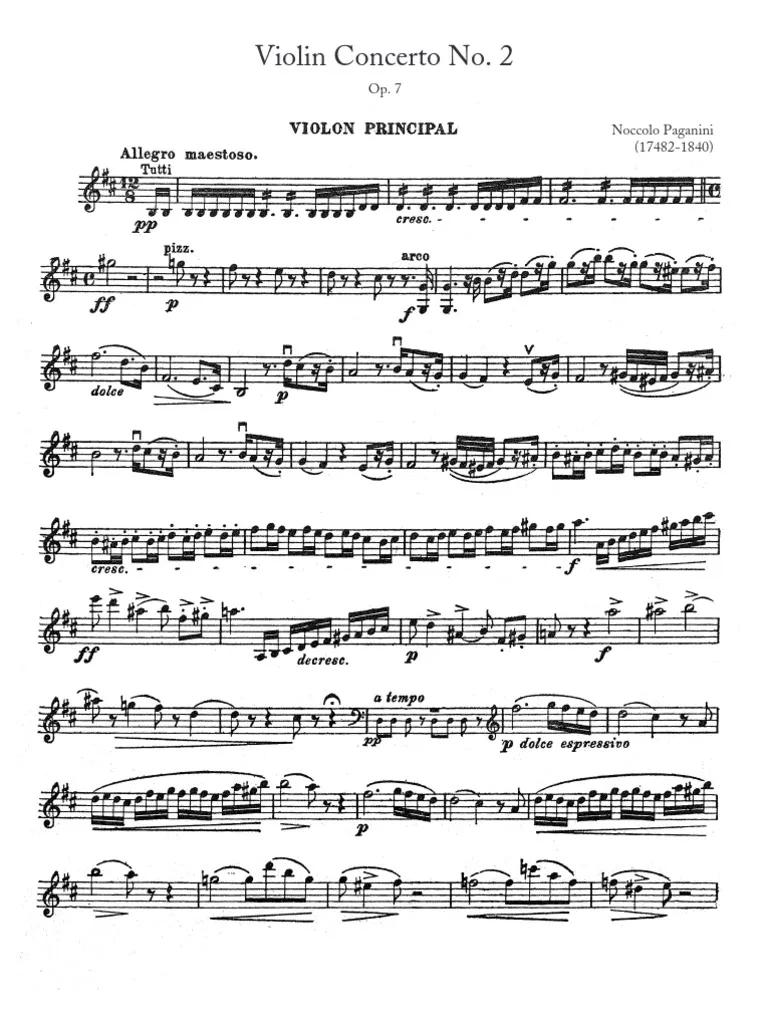 concierto de violin paganini - Qué hizo Paganini al encontrar las dificultades durante el concierto