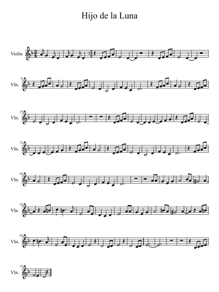 hijo de la luna cover violin - Quién inventó la canción Hijo de la luna