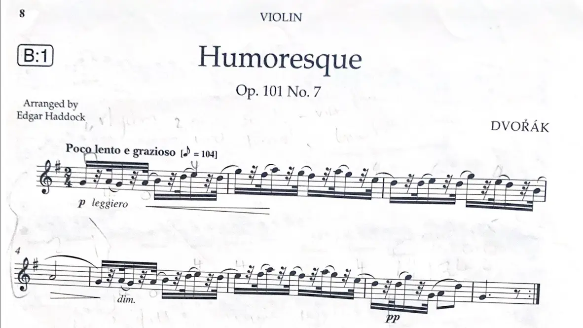 humoresque violin - What grade is Humoresque violin