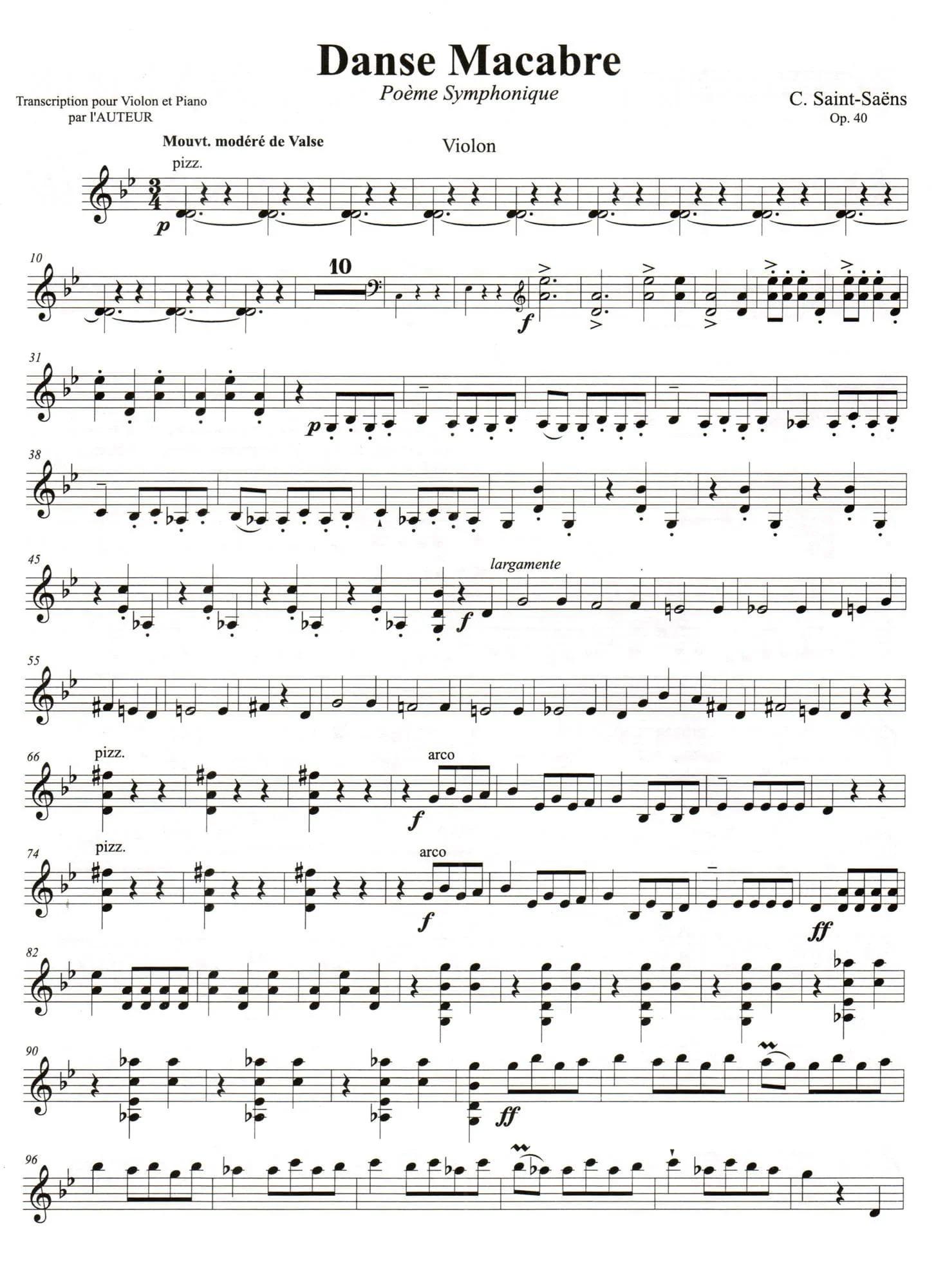 danse macabre violin sheet - What grade level is Danse Macabre