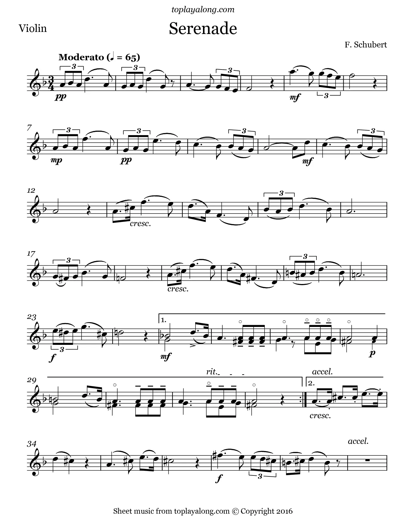 schubert serenade violin - What grade level is Schubert Serenade