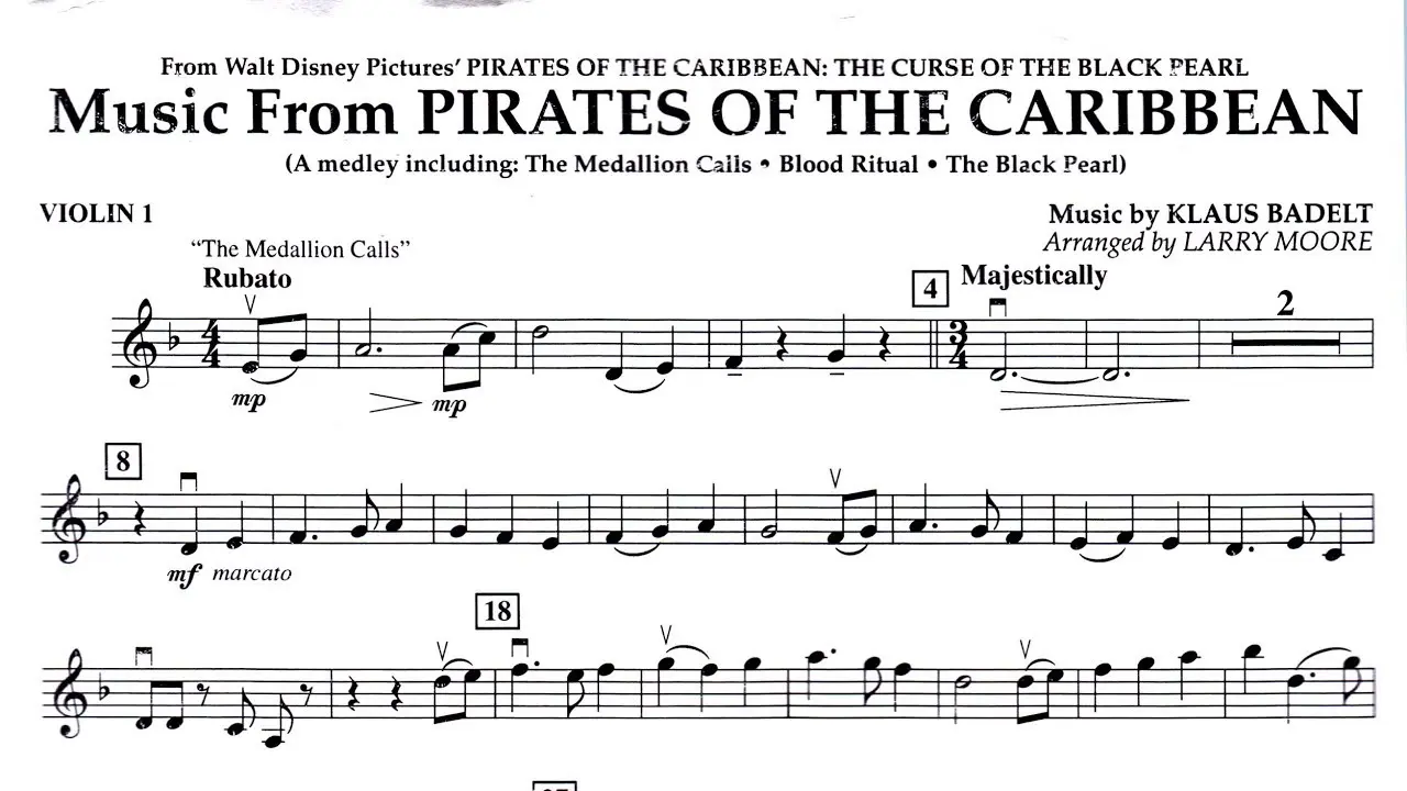 pirates of the caribbean song violin - What instrument is in the Pirates of the Caribbean theme song