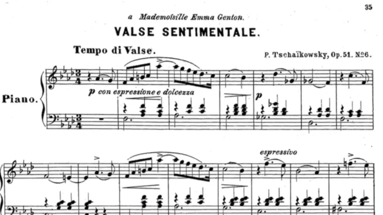tchaikovsky valse sentimentale violin - What instrument is used in Valse sentimentale
