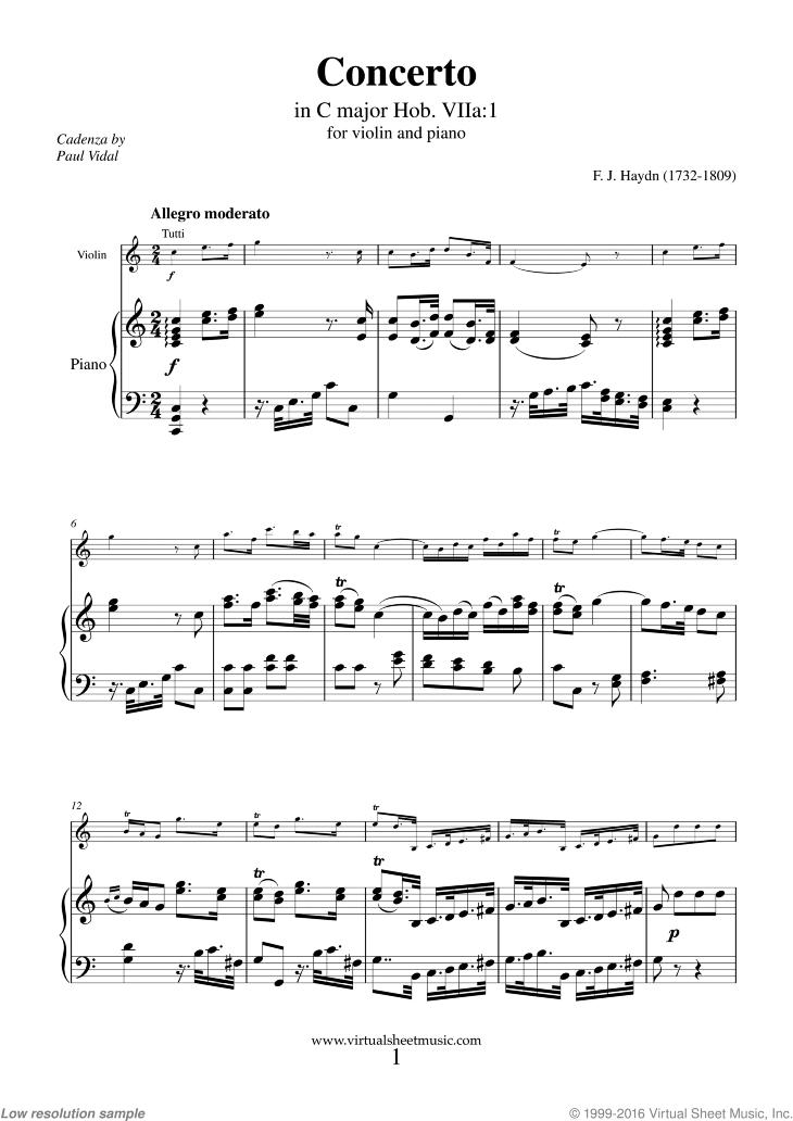 violin concerto in c major - What is considered a standard violin concerto