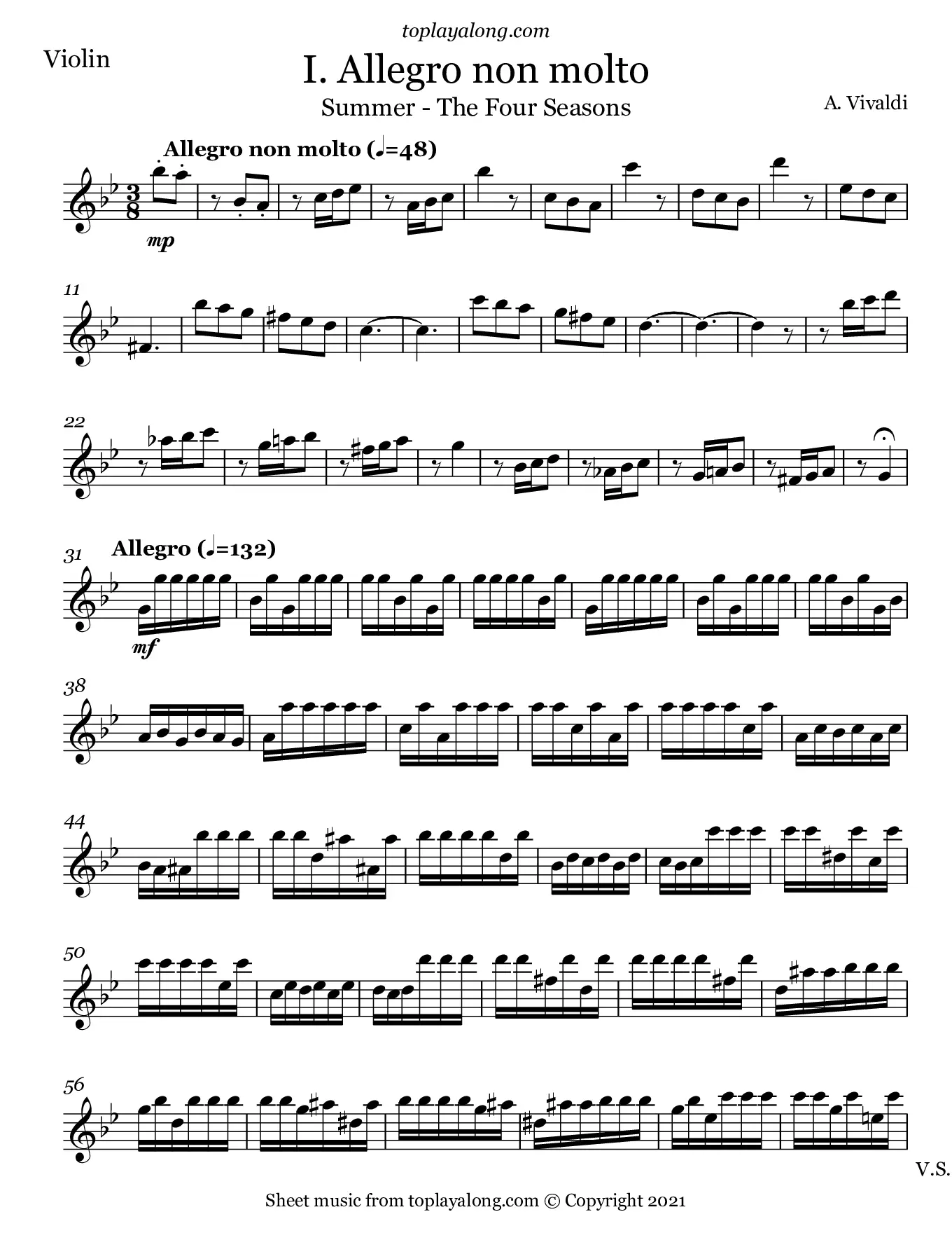 summer partitura violin - What is the meaning behind The Four Seasons