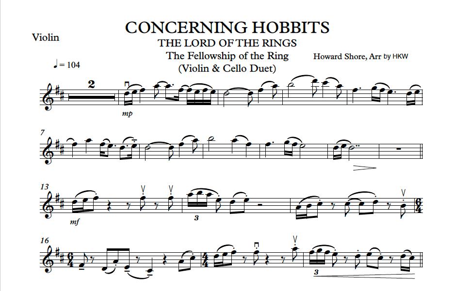 the shire violin - What is the structure of concerning hobbits