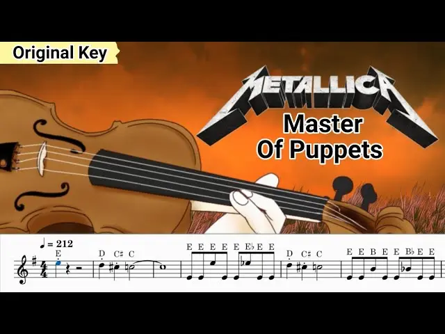 master of puppets partitura violin - What key is Master of Puppets in