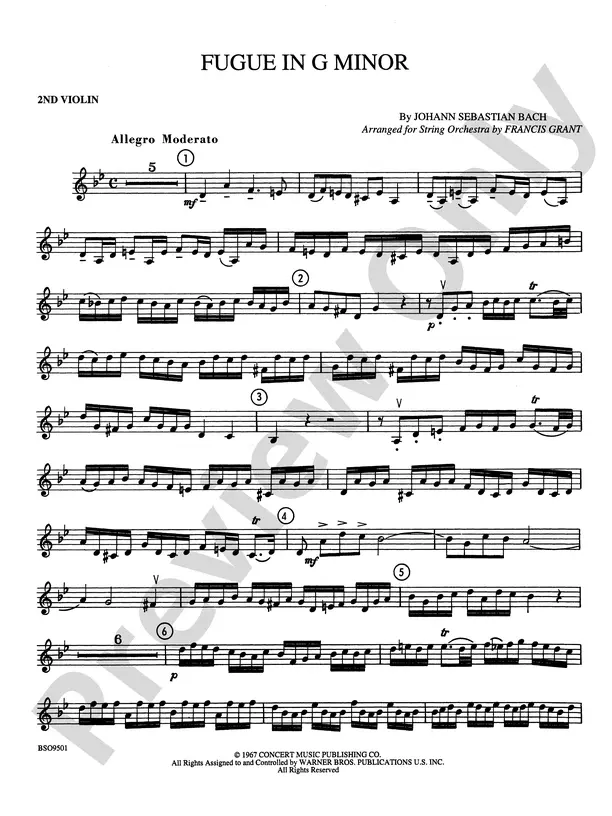 bach violin fugue in g minor - Who composed fugue in G minor