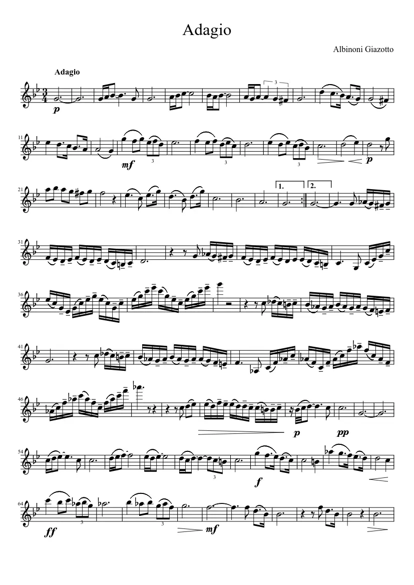 adagio in g minor violin partitura - Who really wrote Adagio
