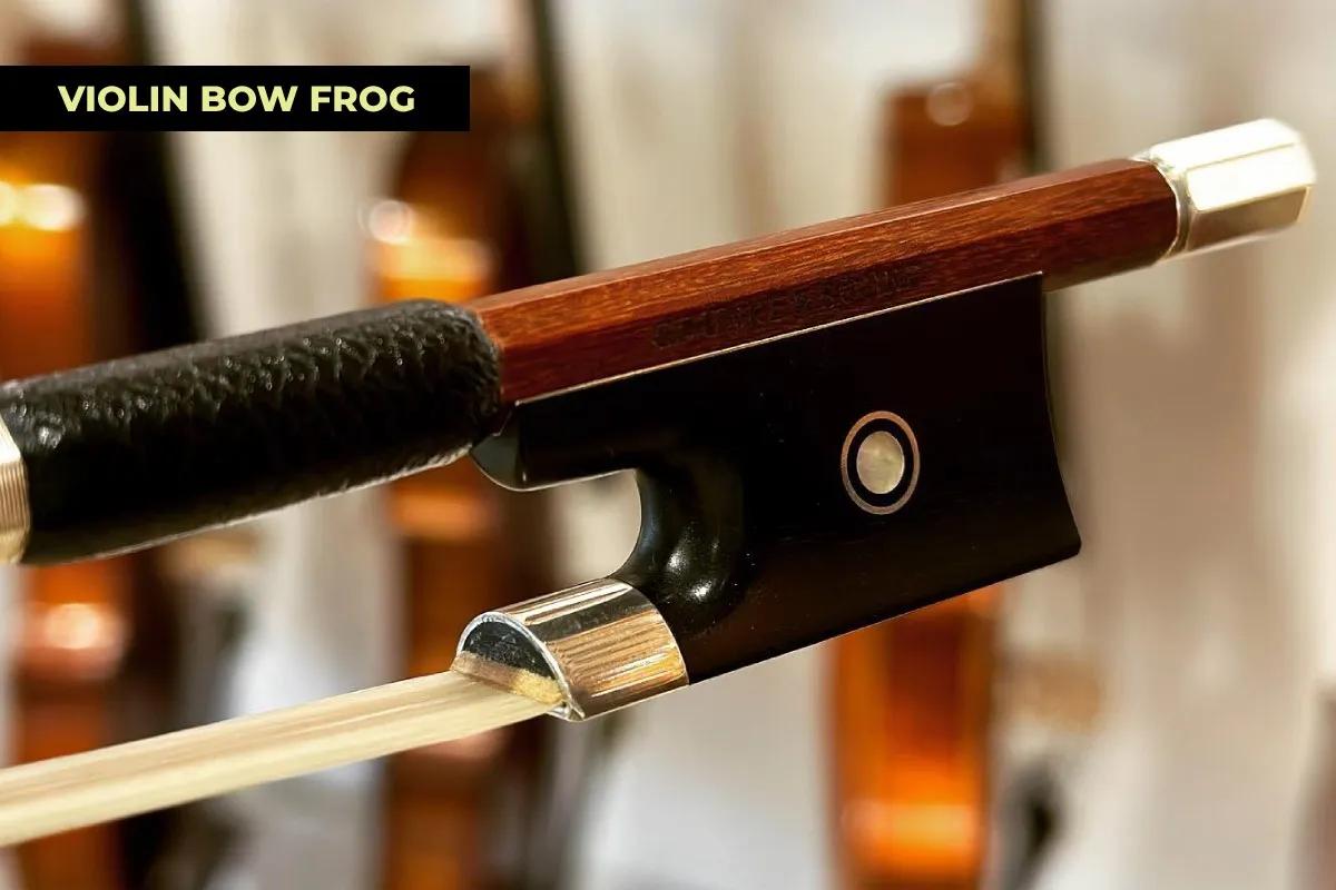 violin bow frog - Why do violinists have 2 bows