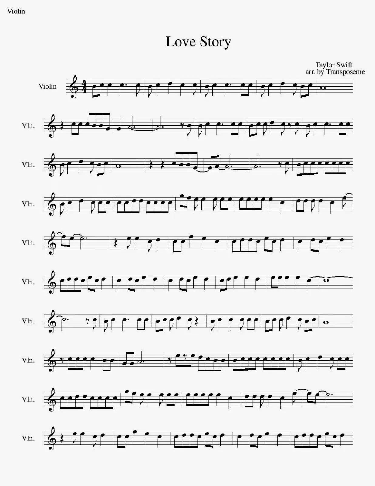 taylor swift violin sheet - Can Taylor read sheet music