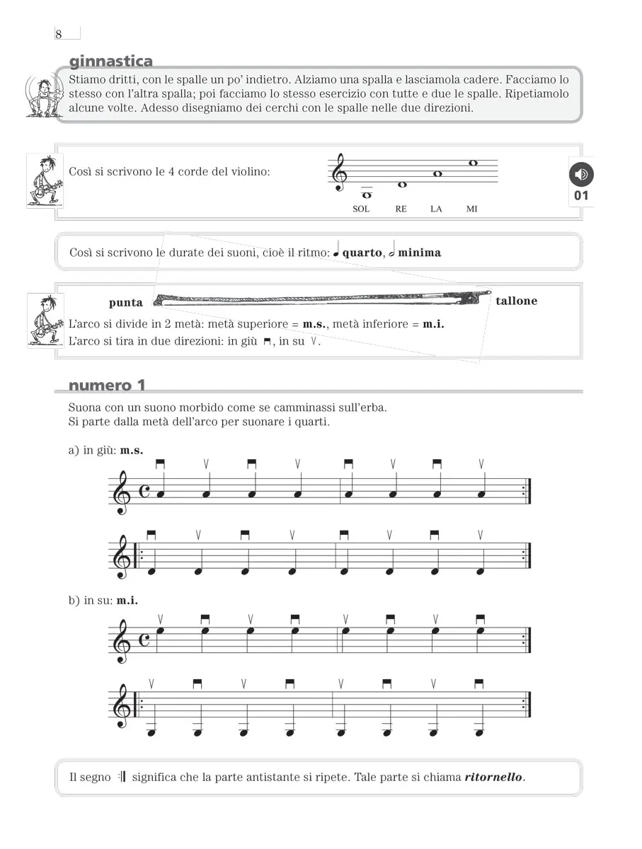 esercizi violino - Come si impugna un violino