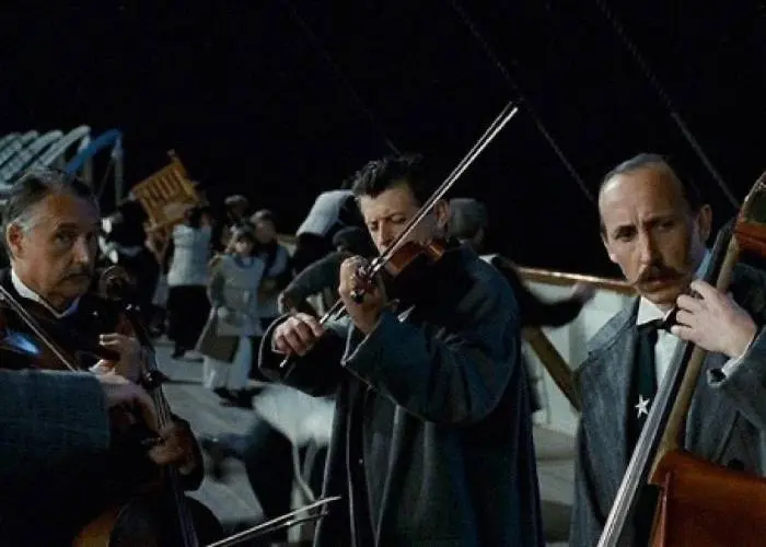 escena violinistas titanic - Cómo se grabó la escena de Titanic