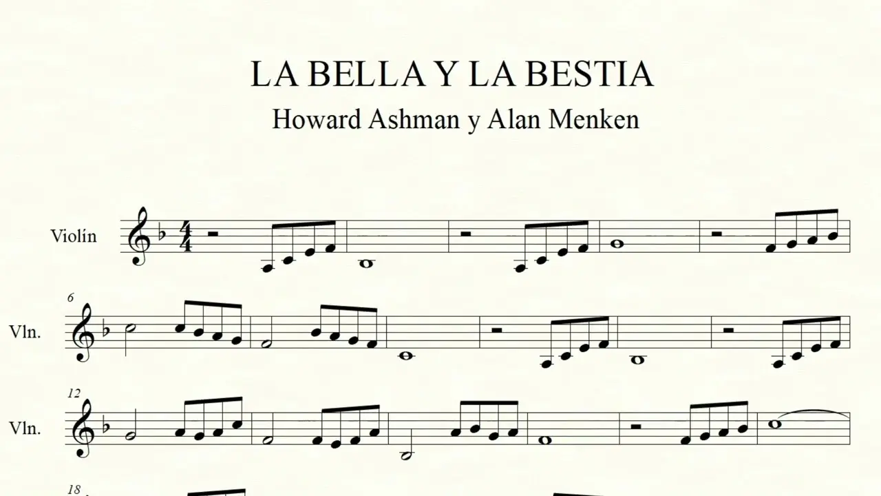 bella y vestia violin - Cómo se llama la canción de la película de La Bella y la Bestia