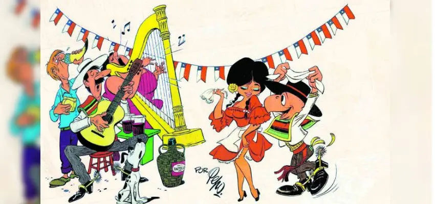 imagenes de condorito de revista chilena dibujos tocando violin - Cómo se llaman los personajes de la revista Condorito