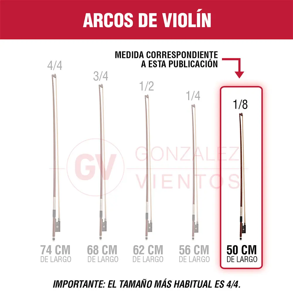 arco violin medidas - Cómo sé qué tamaño de arco de violín necesito