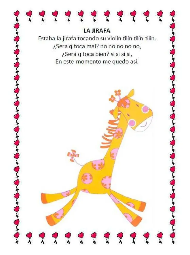 el cantito de la jirafa del violin en letra - Cuál es el significado de la jirafa