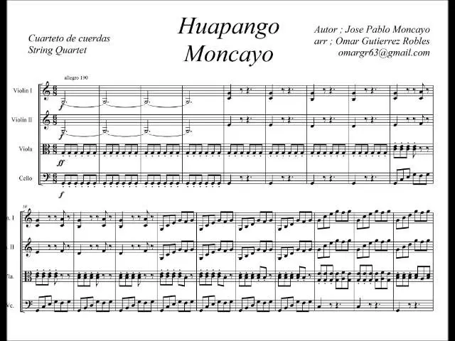 huapango de moncayo partitura violin - Cuáles son los sones del Huapango de Moncayo