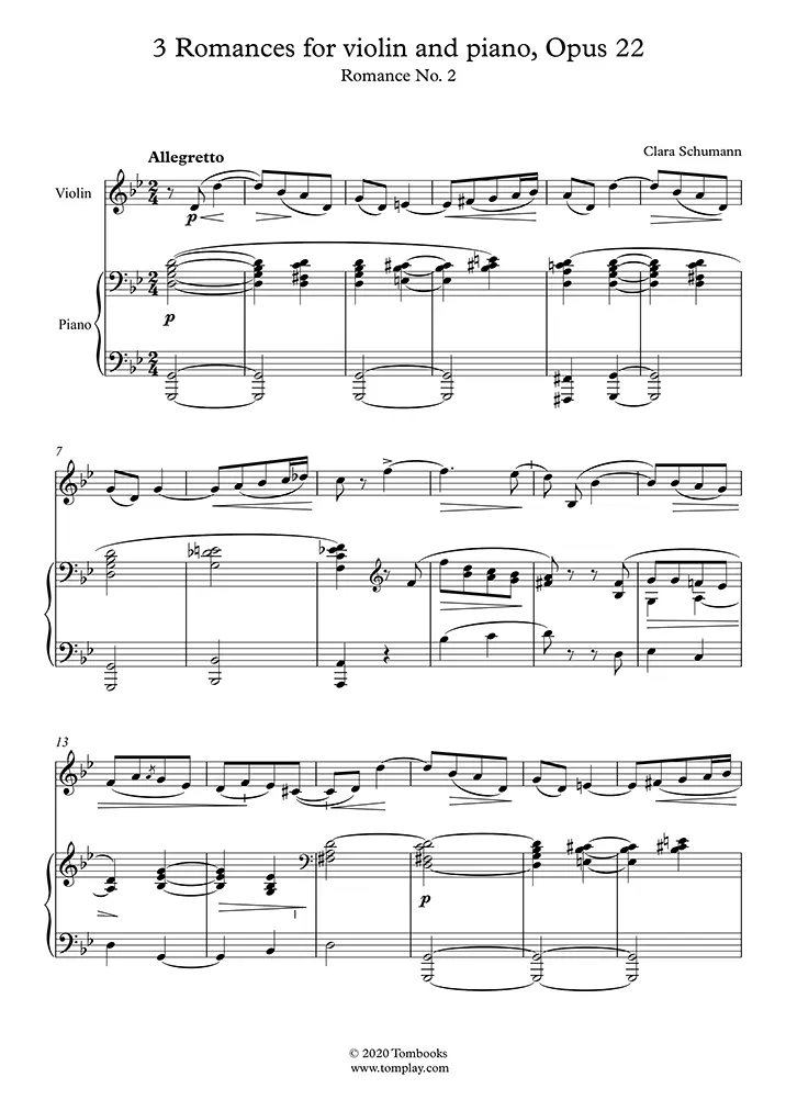 Clara Schumann: Tres Romances para Violín y Piano - Cuándo escribió Clara Schumann tres romances clara schumann tres romances para violín y piano - Cuándo escribió Clara Schumann tres romances