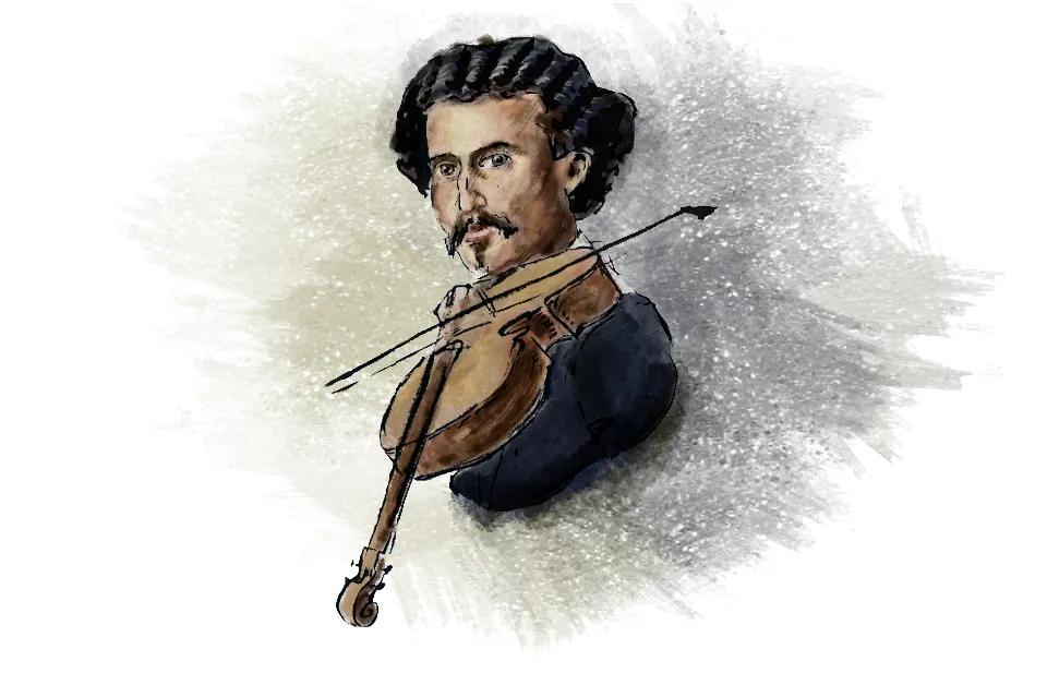 chico toca el violin mientras pasa imagenes de jesus - Cuántas cuerdas se le rompieron a Paganini