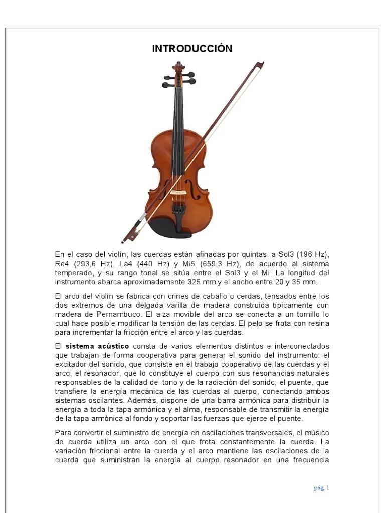 frecuencia de vibracion de notas por un violin - Cuántas vibraciones tienen las notas musicales