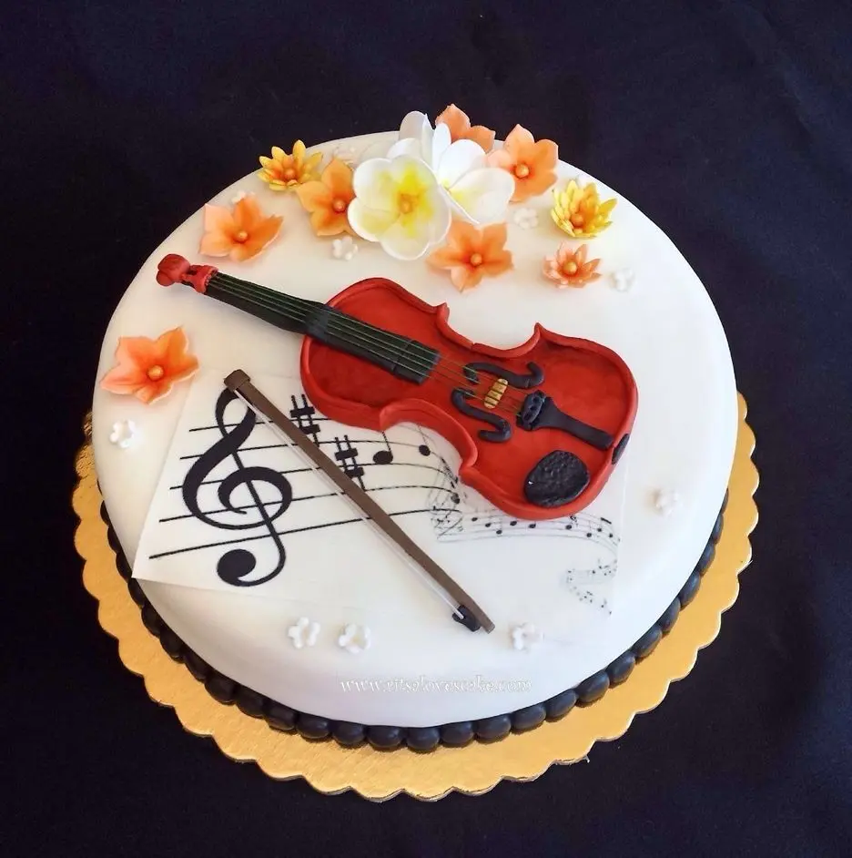 decoracion de tortas con violin - Cuánto tiempo antes decorar una torta