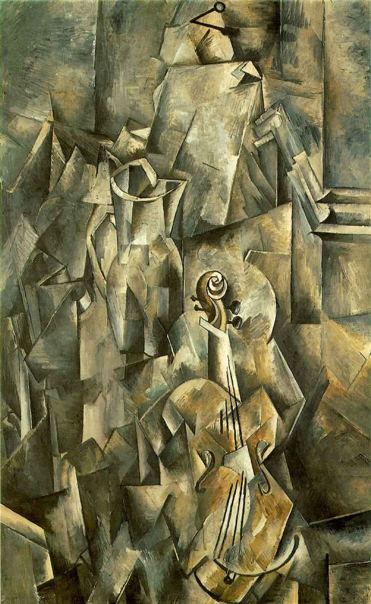 georges braque violín y jarra ficha tecnica donde esta ahora - Cuántos cuadros tenía Georges Braque