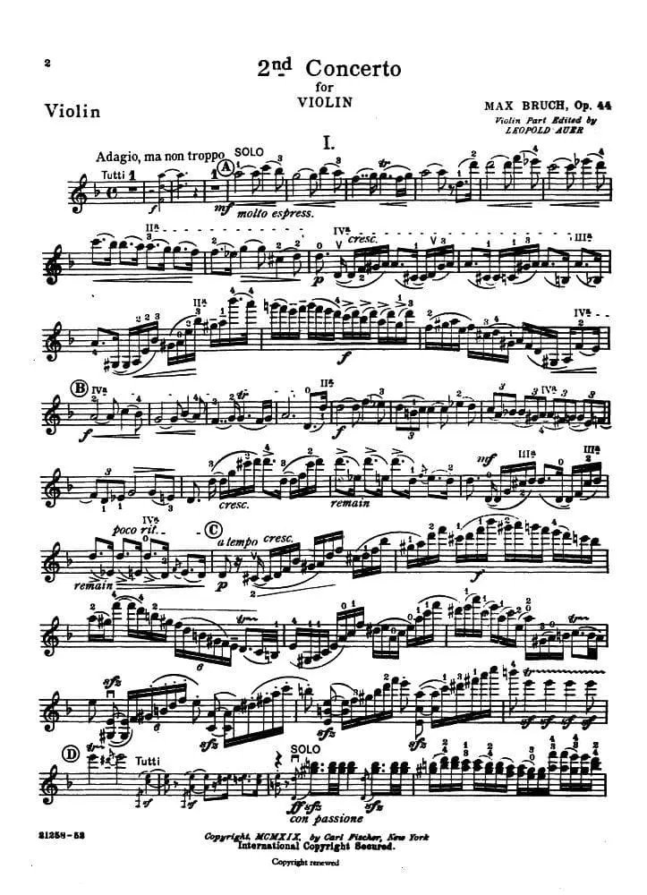 concierto para violin bruch partitura - De qué grado es el concierto para violín de Bruch