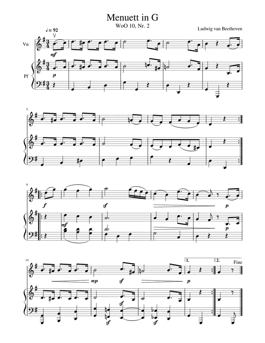 Beethoven Minueto para Violín en IMSLP - How many opus did Beethoven write beethoven minueto violin imslp - How many opus did Beethoven write