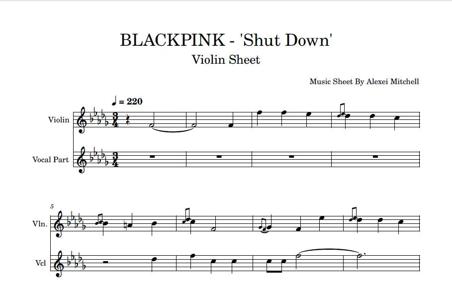 blackpink shut down violin - How many views has Shut Down blackpink
