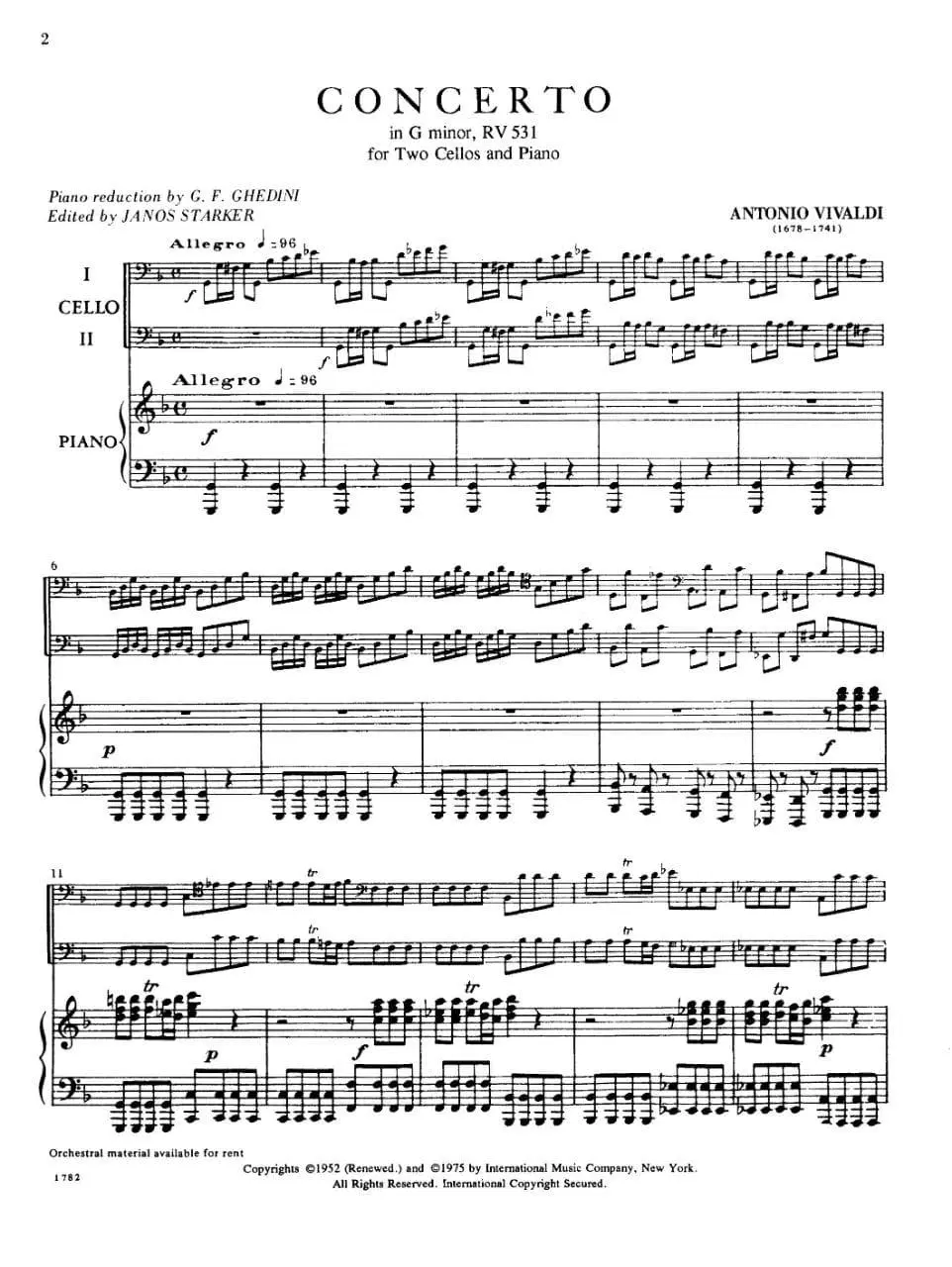 vivaldi violin cello concerto - How many Vivaldi cello concertos are there