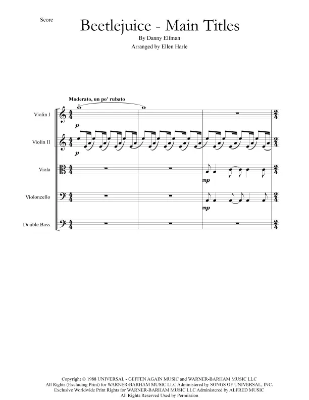 Beetlejuice Partitura Violin - Is Beetlejuice a ghost or a Demon beetlejuice partitura violin - Is Beetlejuice a ghost or a Demon