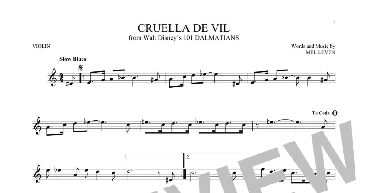 cruella devil only violin - Is Cruella de Vil a sociopath