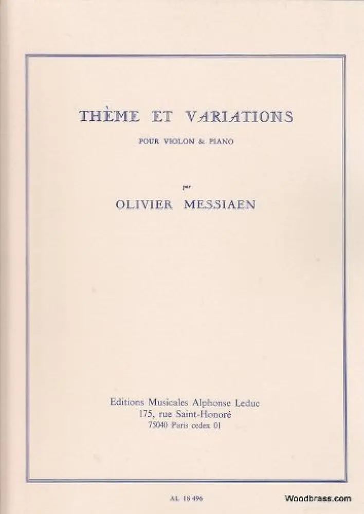 messiaen theme variations violin piano - Is Messiaen avant garde