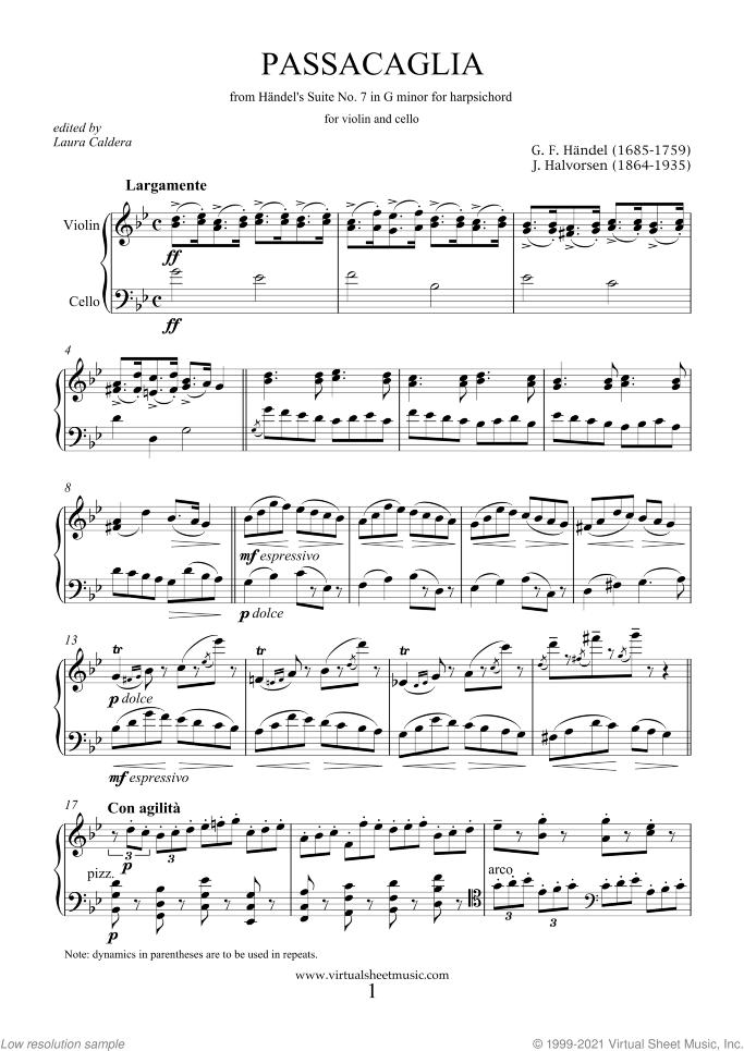 passacaglia violin and cello - Is the Passacaglia violin difficult