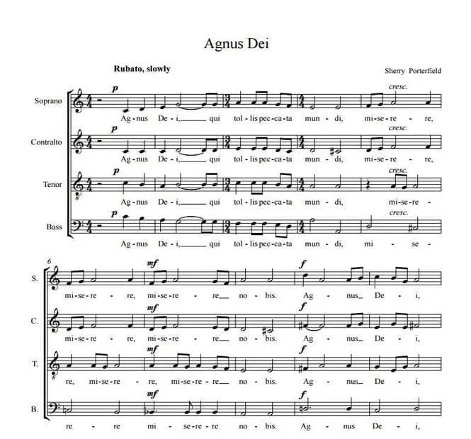 notas de angnus dei violin - Para qué se escribió Agnus Dei