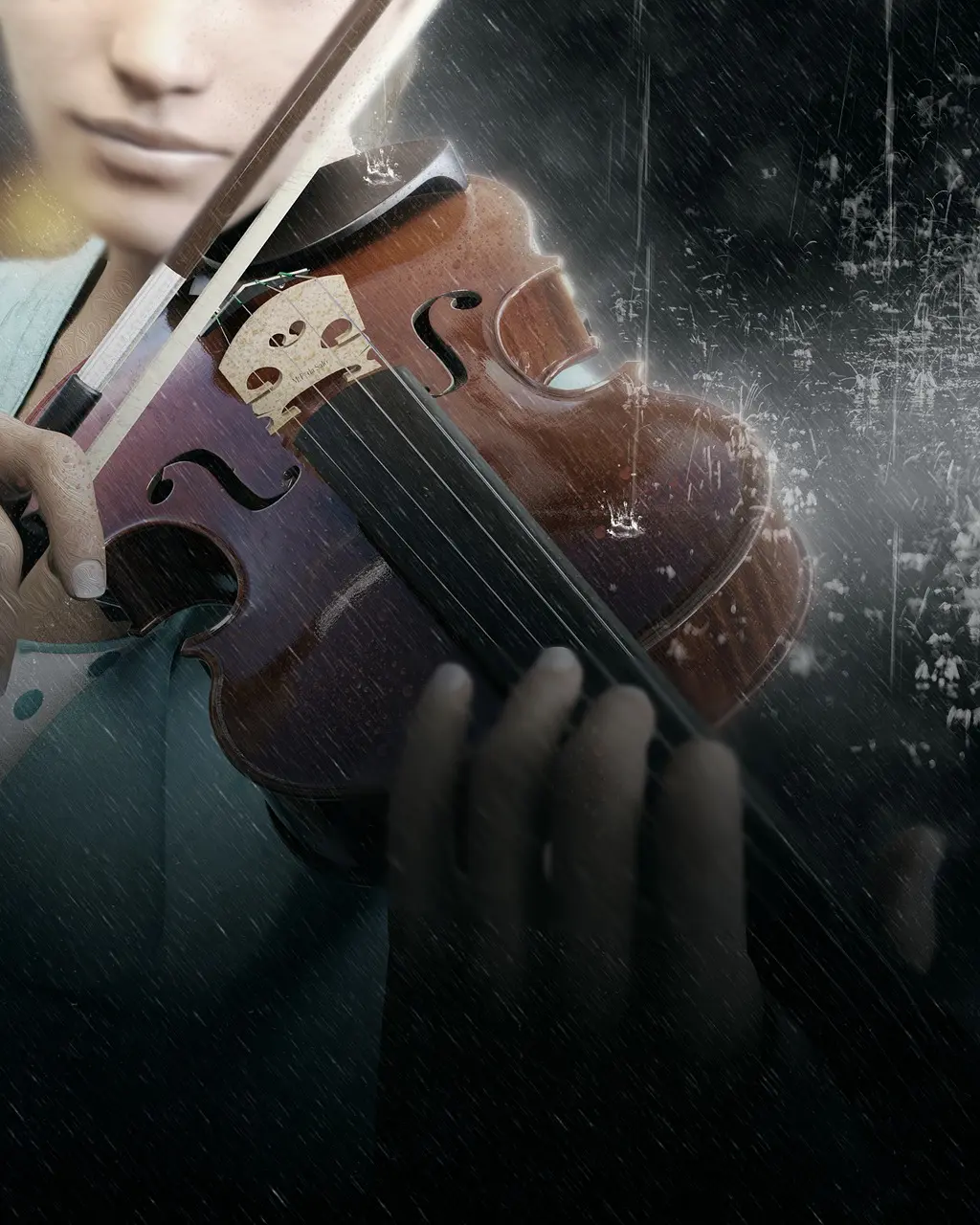 dia de lluvia en violin - Puedes tocar el violín al aire libre en invierno