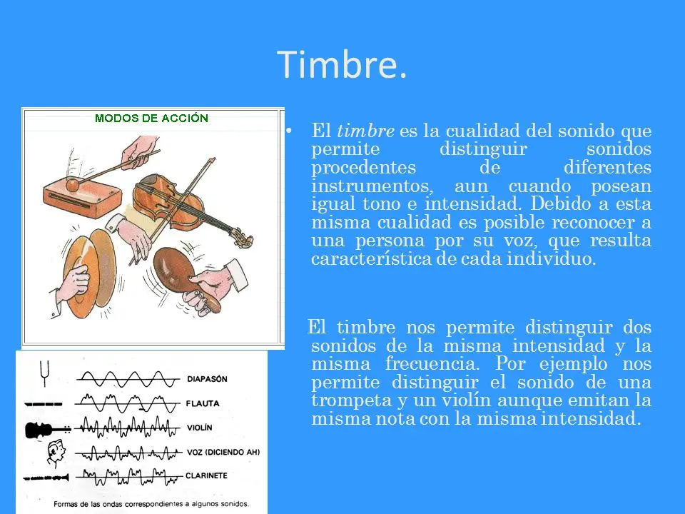 que propiedad del sonido permite diferenciar entre violin y flauta - Qué cualidad del sonido nos permite distinguir entre trompeta y violín