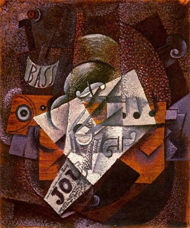 botalla vidrio y violin picasso - Qué técnica usaba Picasso para pintar