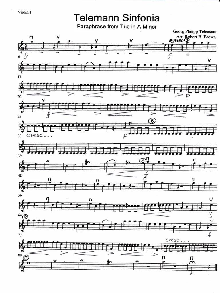 telemann sinfonia violin - Was Telemann a contemporary of Bach