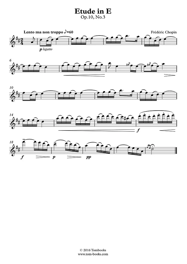 chopin tristesse imslp violin - What grade is Chopin Etude No 1