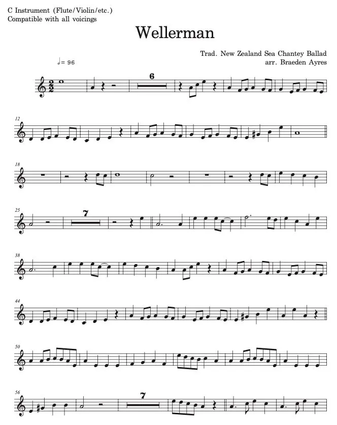 Partitura de Wellerman para violín: la melodía que ha conquistado el entorno - What instrument is used in Wellerman wellerman partitura violin - What instrument is used in Wellerman