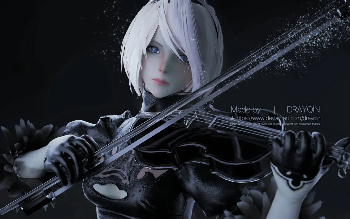 nier automata violin wallpaper - What is 2B's real name