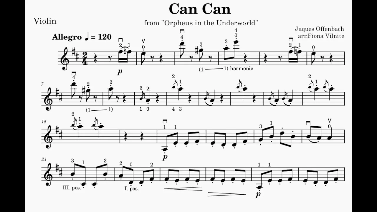 can can song violin - What is the can can song called