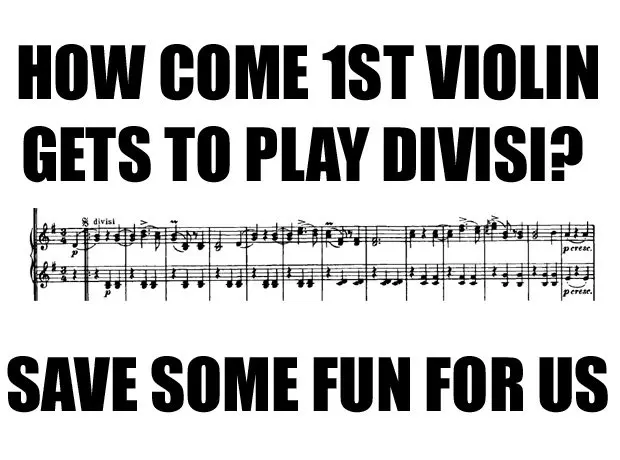 violin divisi - What is the difference between divisi and tutti